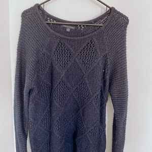 Navy blue loose American eagle  knit sweater